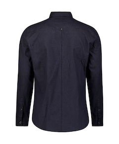 Heren overhemd lange mouw blauw
