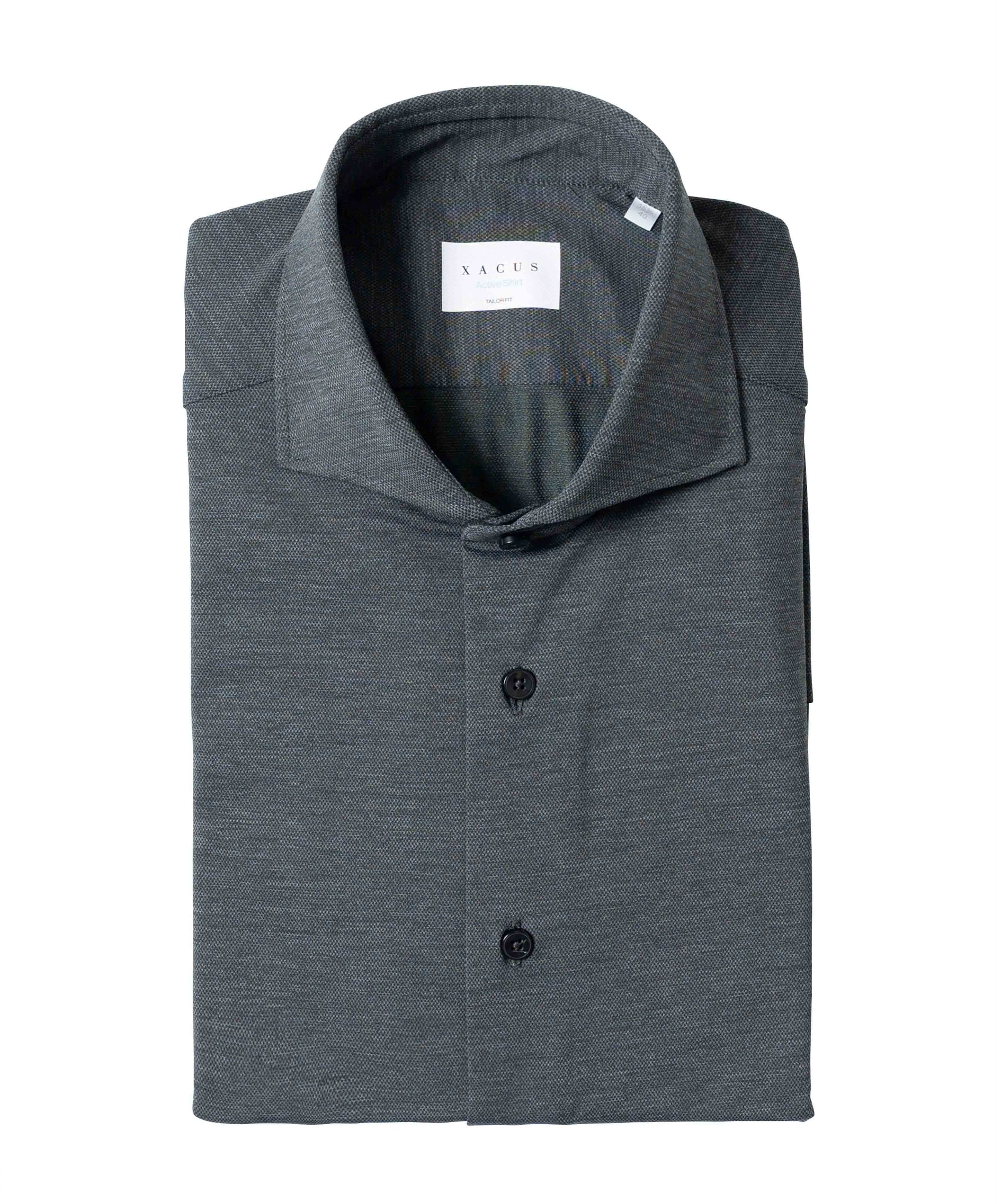 Heren overhemd lange mouw groen