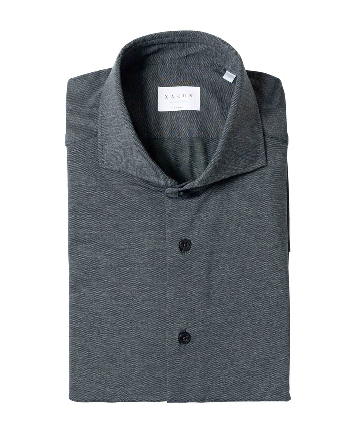 Overhemd lange mouw groen