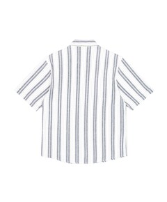 Heren overhemd korte mouw blauw