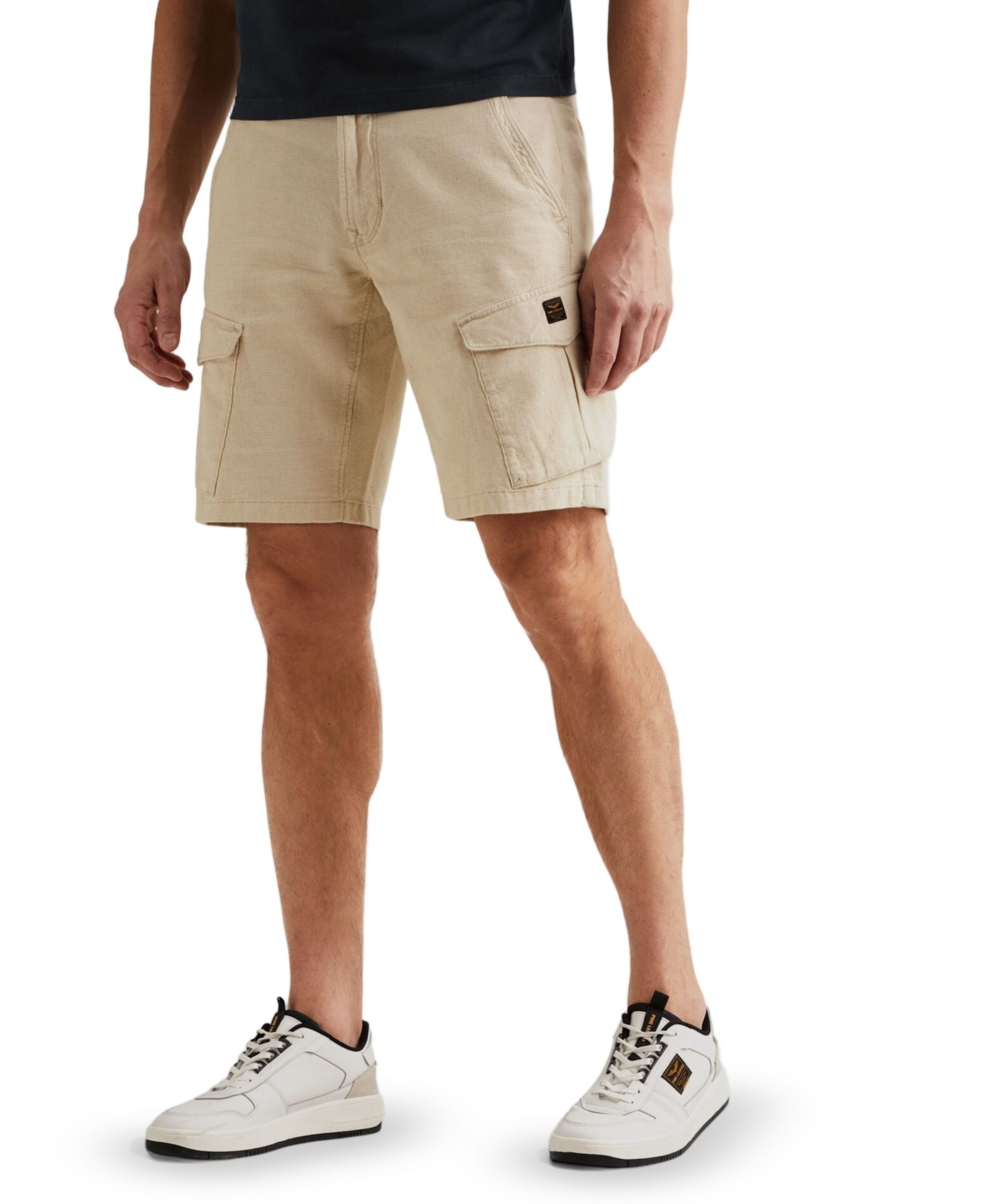 JETHEED CARGO SHORTS STRETCH LINEN heren korte broek beige