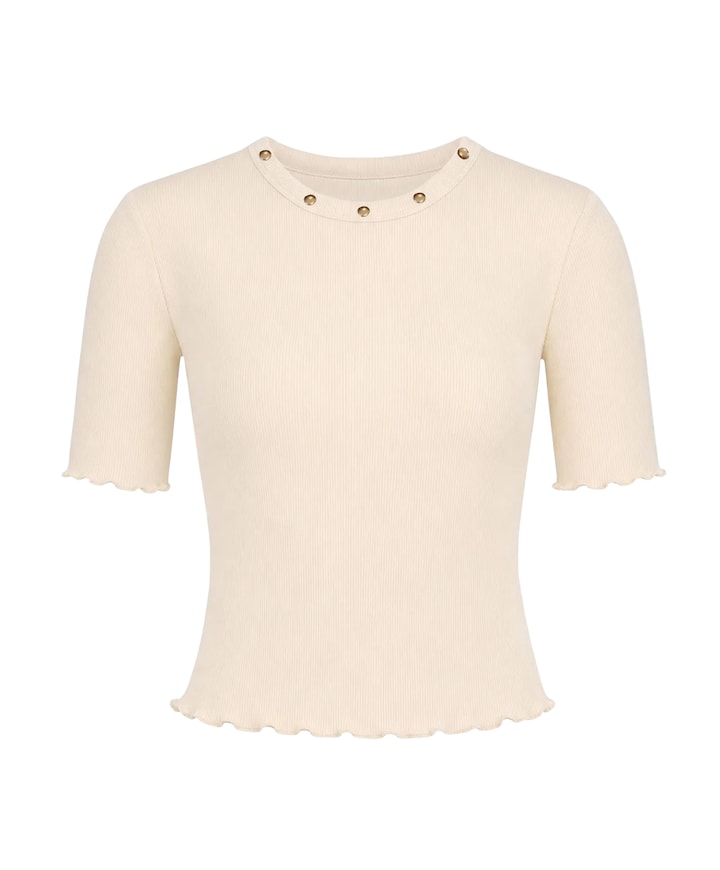 Meisjes T-shirt beige