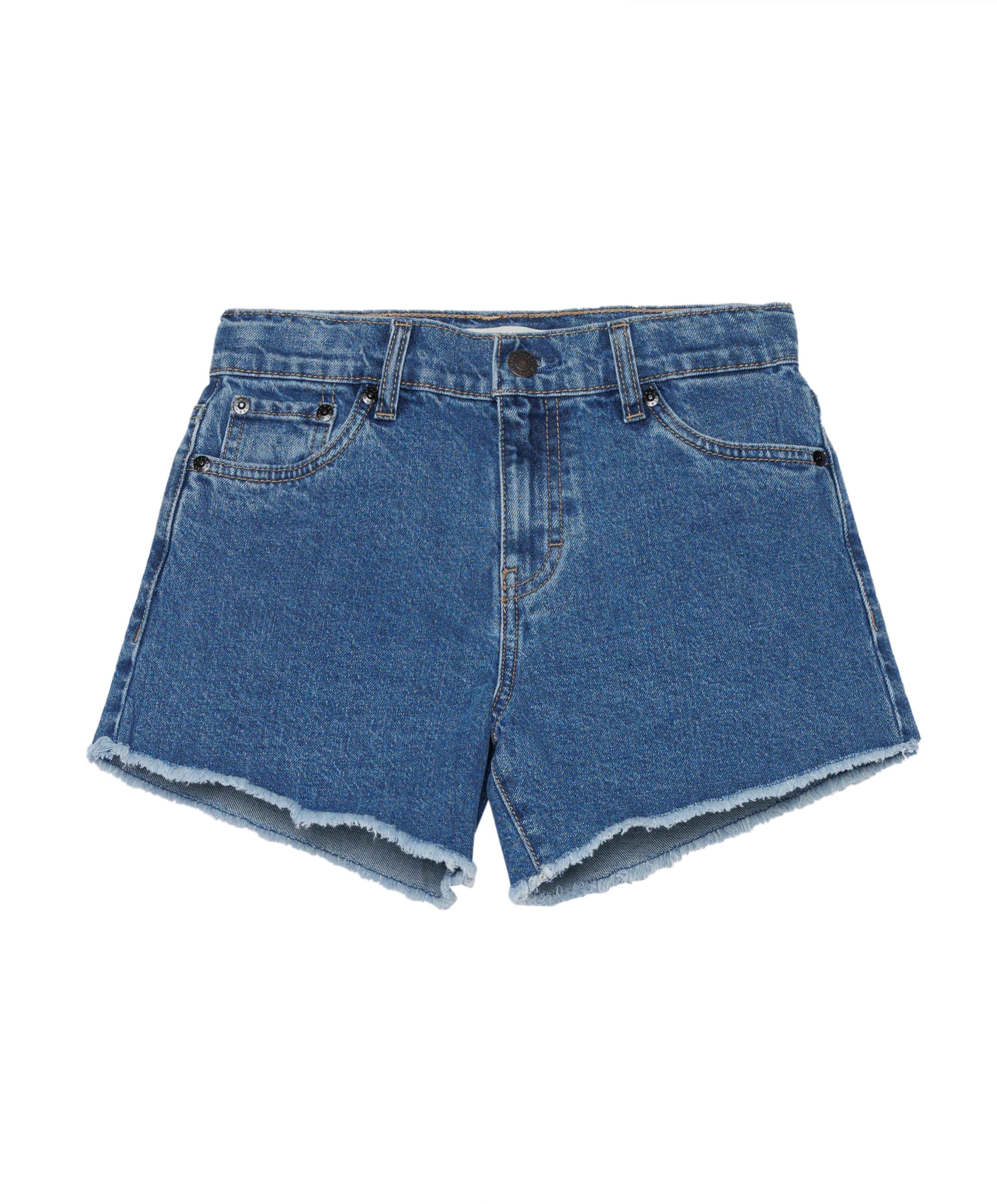 A line short meisjes korte broek blauw