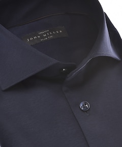 Heren overhemd lange mouw blauw
