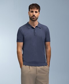 Heren polo blauw