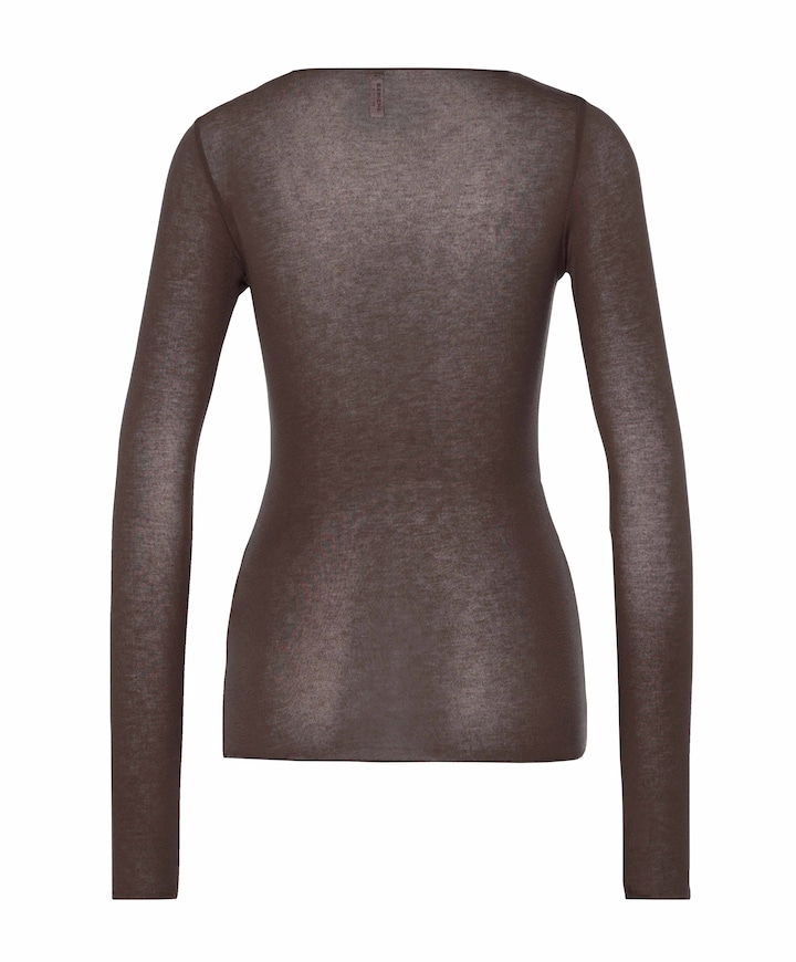 Dames longsleeve bruin