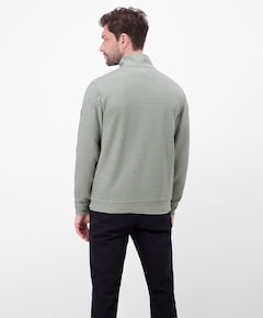 Heren trui met rits grijs