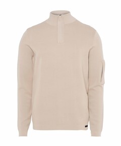 Trui met rits beige