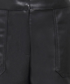 KOGTRICIA FAUX LEATHER OTW meisjes korte broek zwart