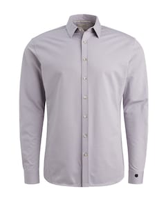 Heren overhemd lange mouw blauw