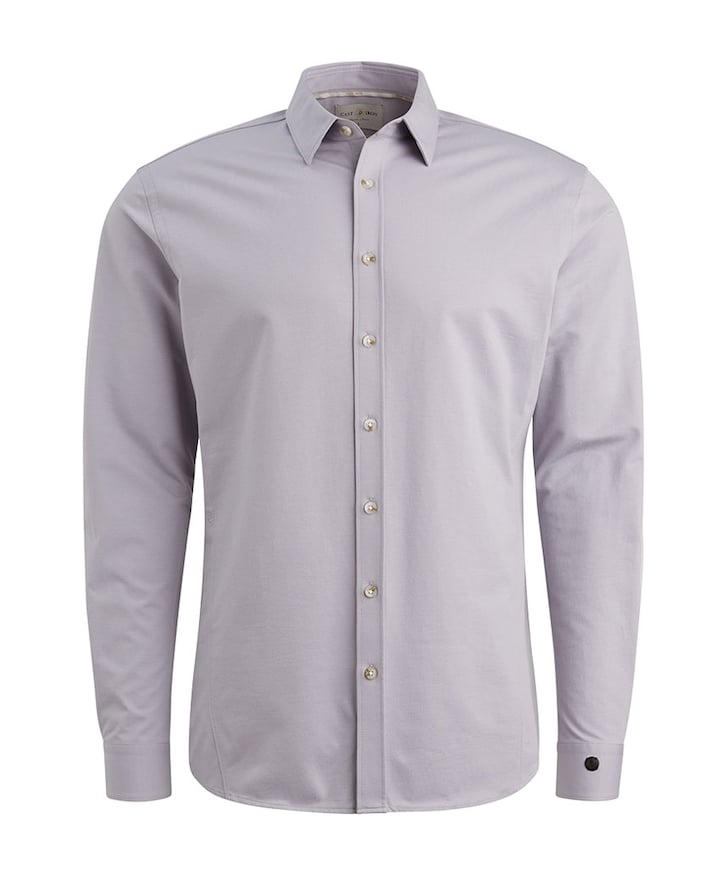 Heren overhemd lange mouw blauw