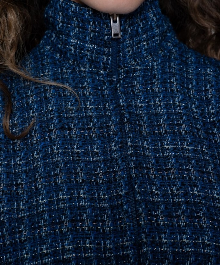 Dames jas blauw