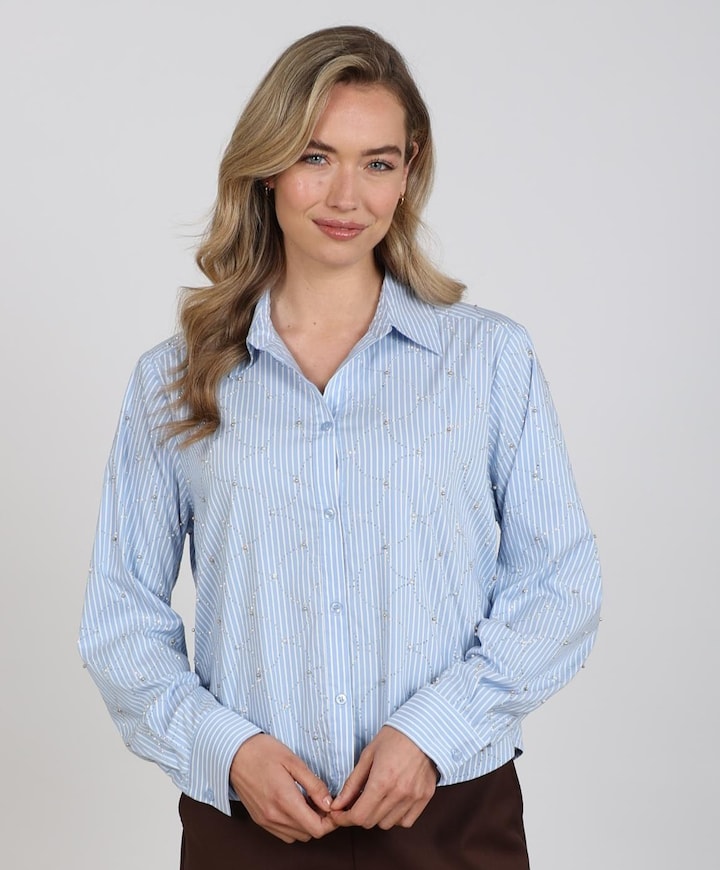 Dames blouse blauw