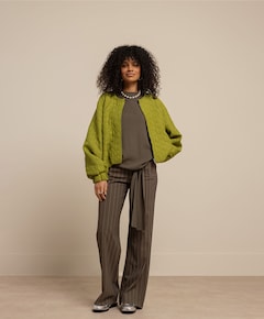 Marilon stripe dames broek groen