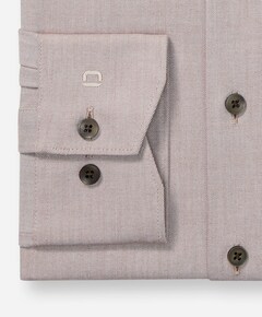 Heren overhemd lange mouw beige