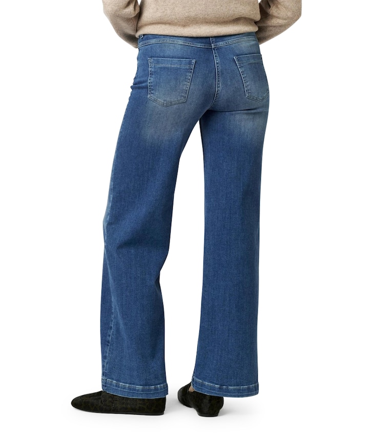 Ella Flared dames jeans blauw