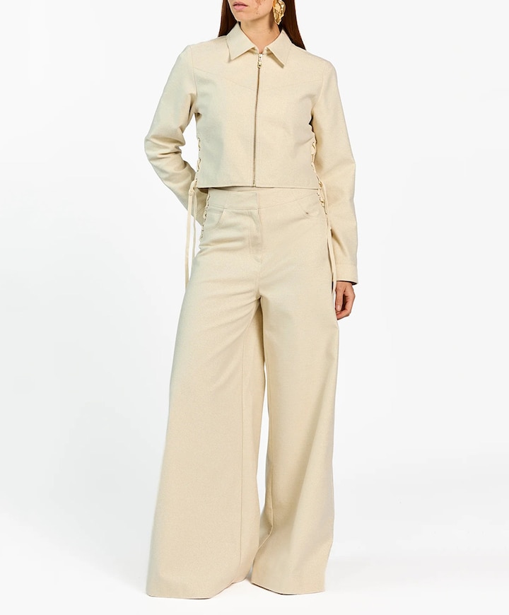 NORE LACING CO 545 dames broek ecru