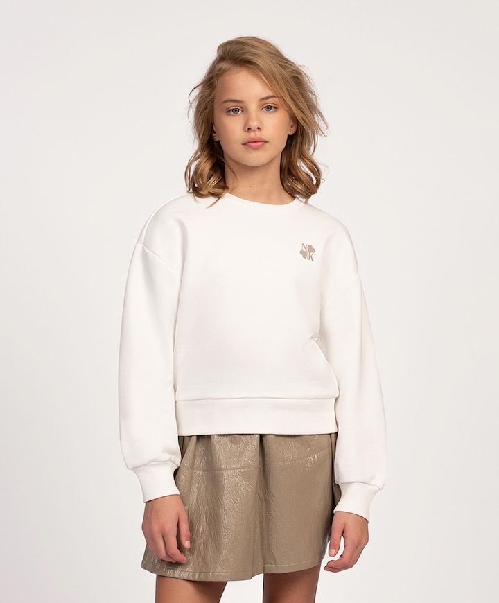 Meisjes sweater ecru