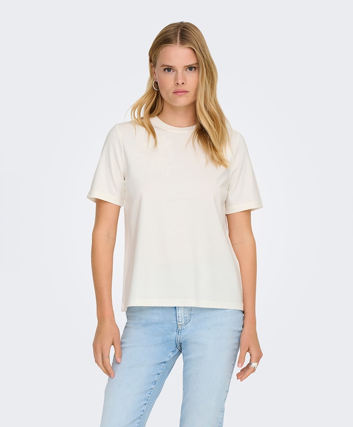 Dames t-shirt ecru