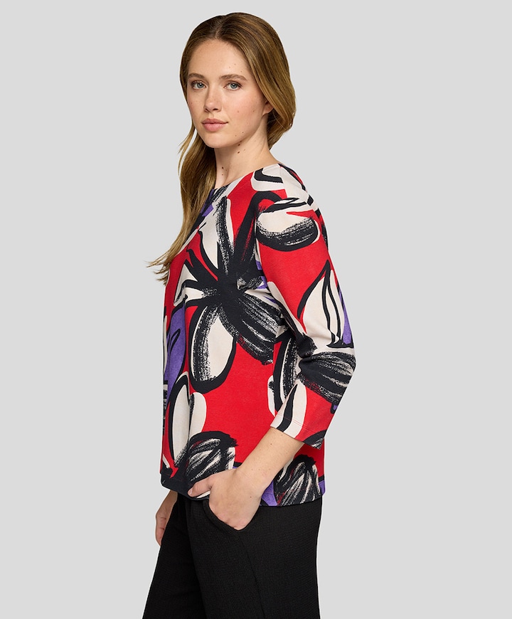 Dames longsleeve rood