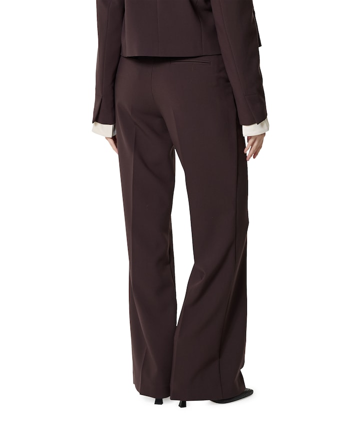 WOVEN dames pantalon bruin