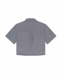 Blouse korte mouw blauw