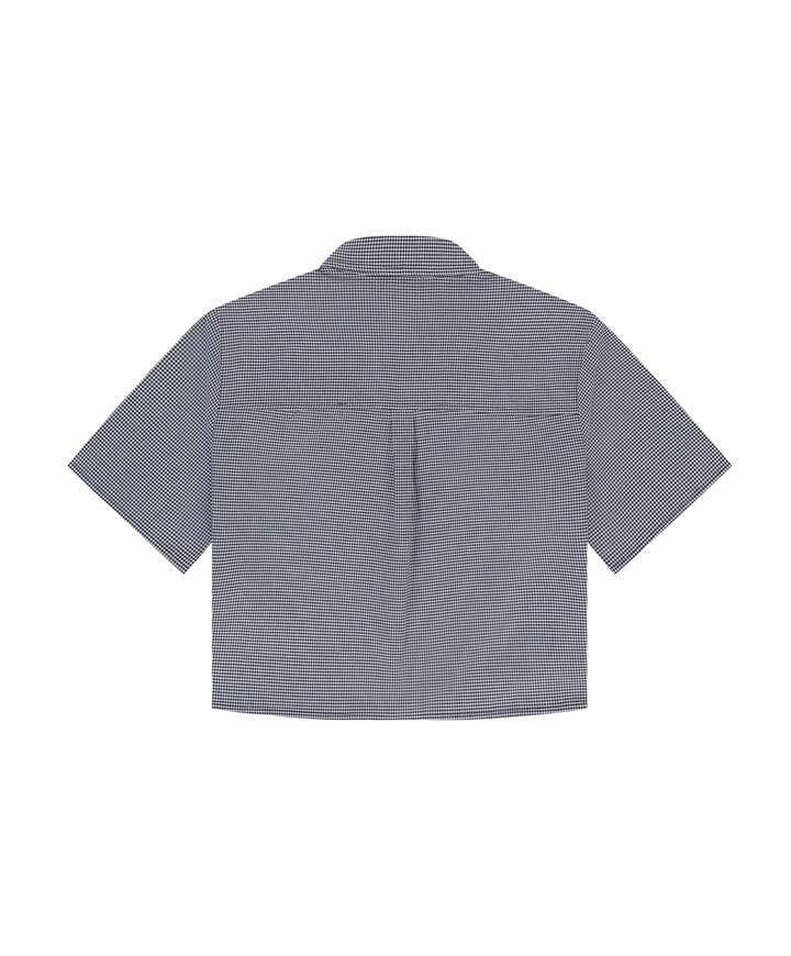 Blouse korte mouw blauw