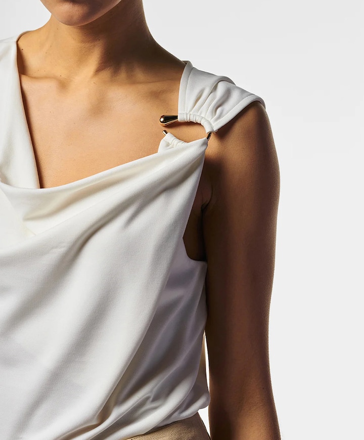 Dames top ecru