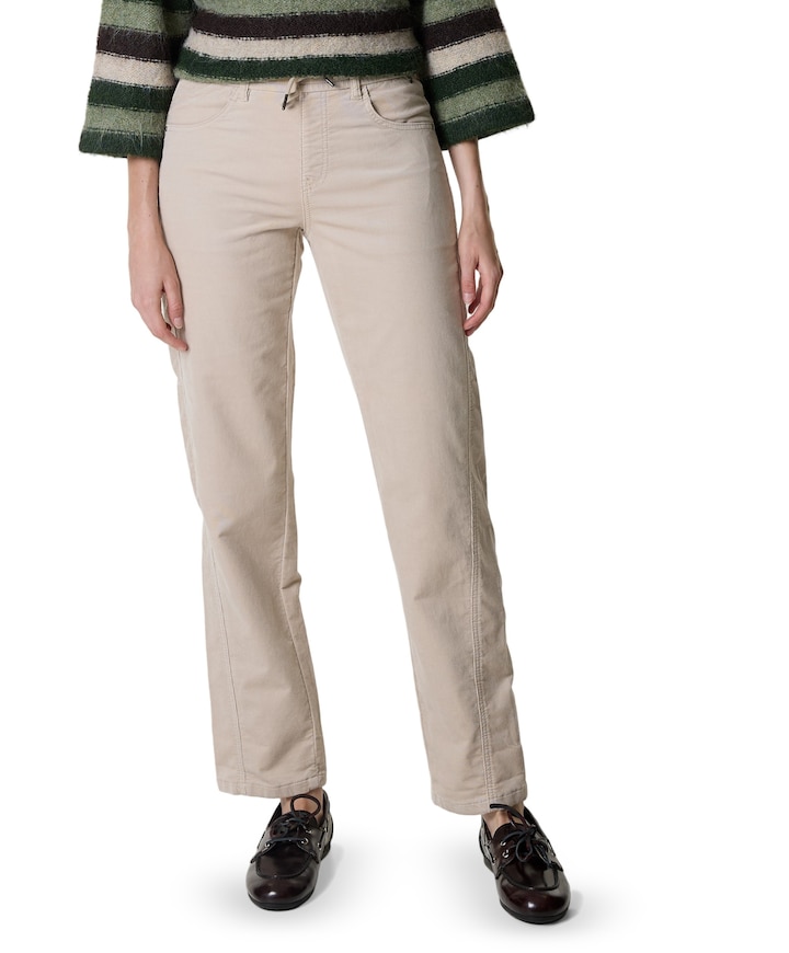 Kay cord jog dames broek beige