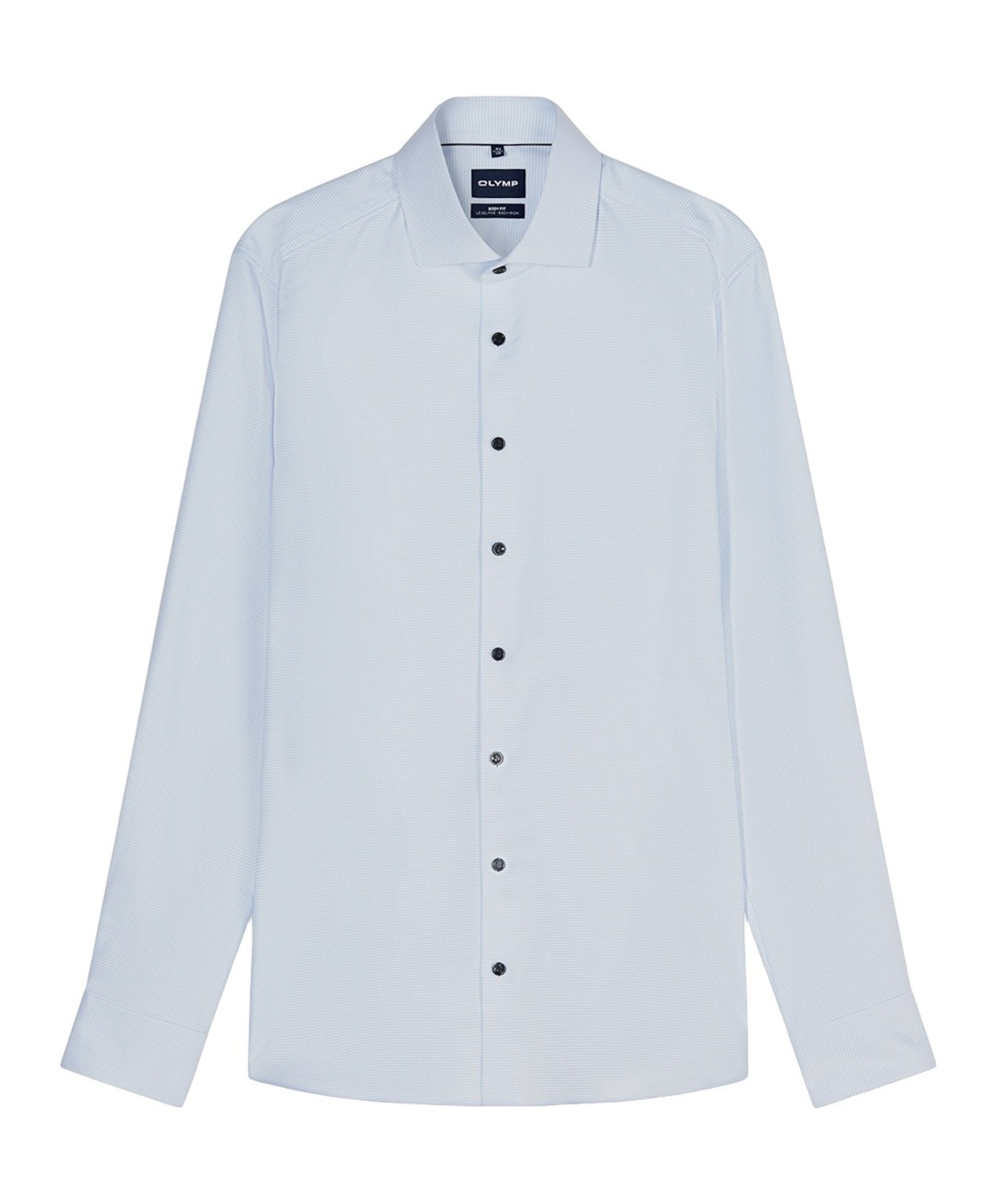 Heren overhemd lange mouw blauw