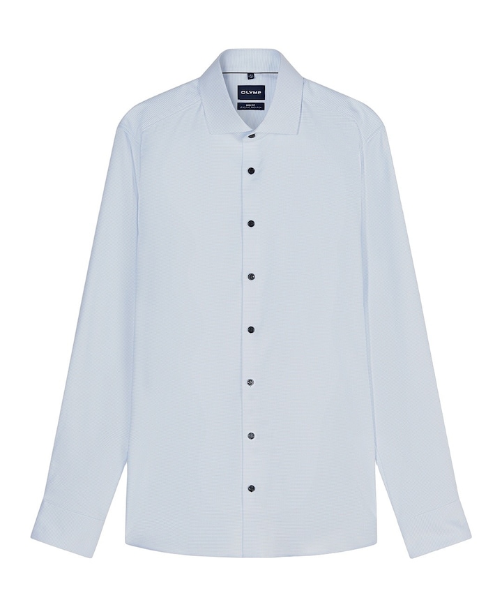 Heren overhemd lange mouw blauw
