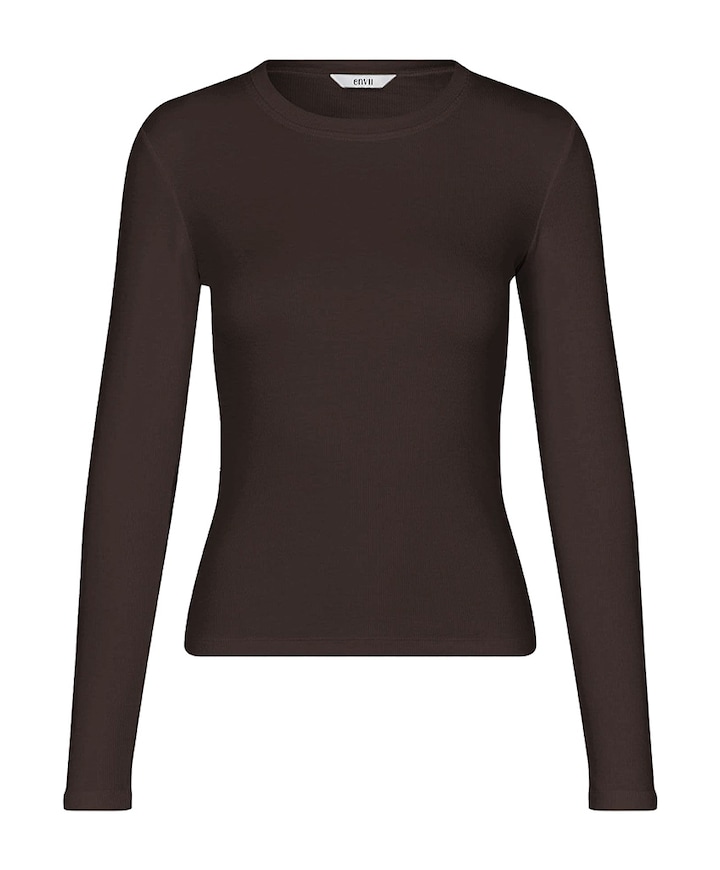 Dames longsleeve bruin