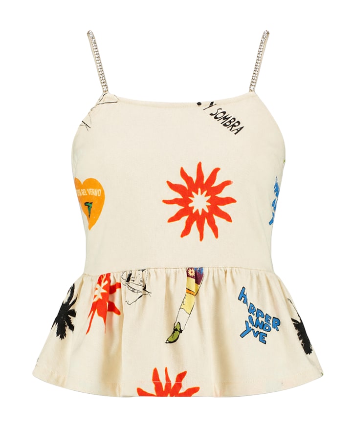 Dames top beige