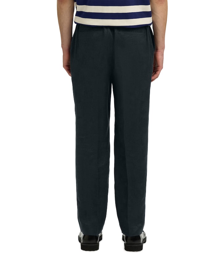 SLHREG-ENZO LINEN TRS heren broek zwart