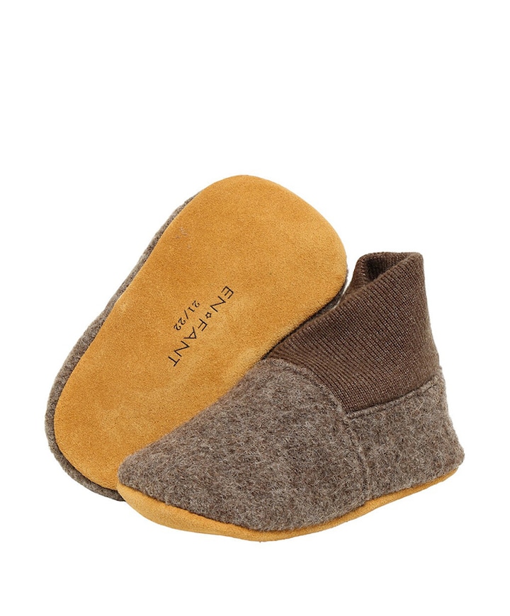 Wool Rib uniseks pantoffels  bruin