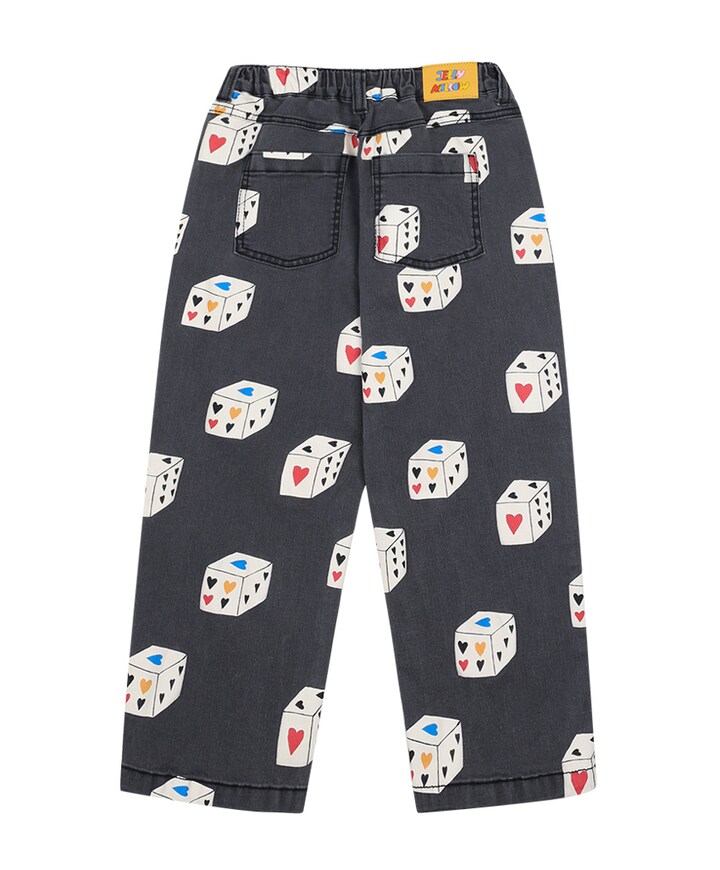 Heart dice denim jeans grijs