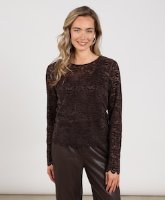 Dames top bruin