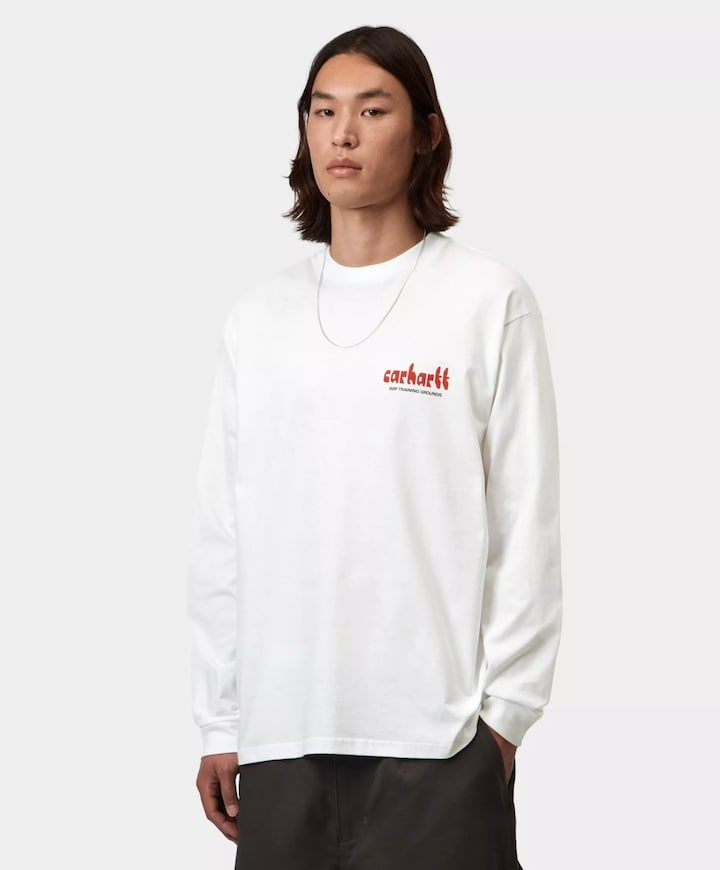 Heren longsleeve wit
