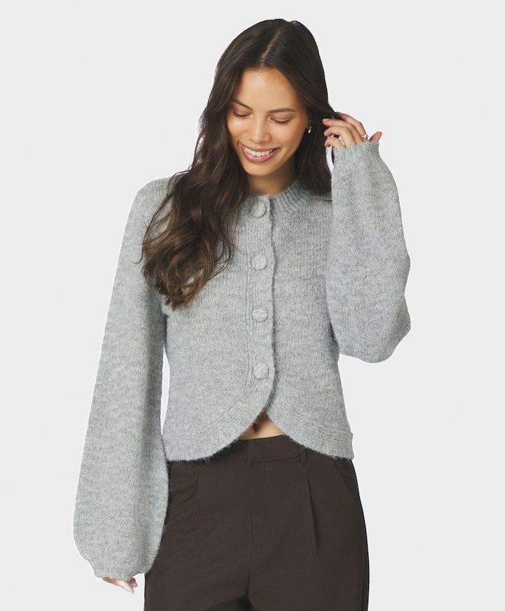 Dames vest grijs