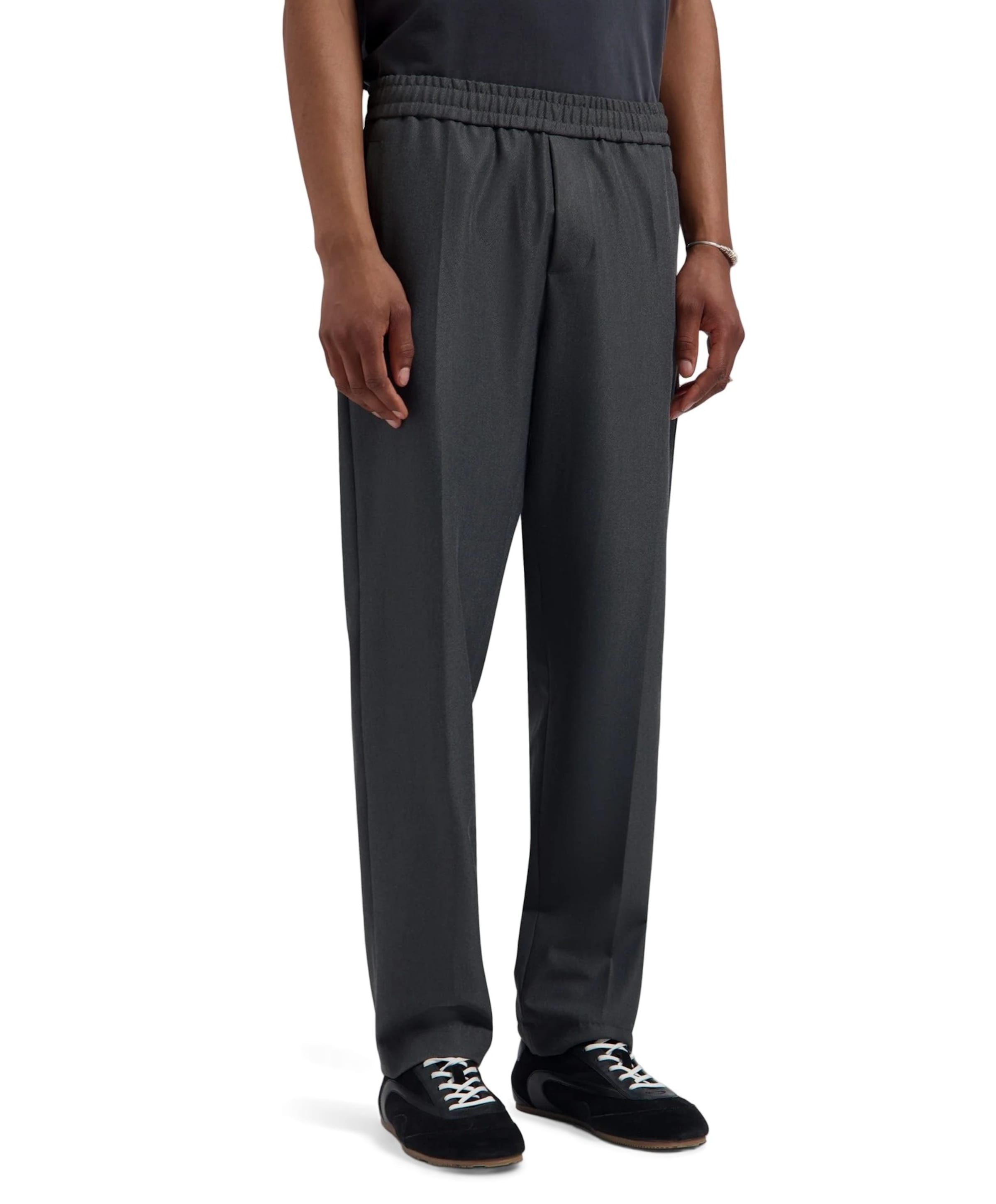 Slim Elasticated Pant heren pantalon grijs