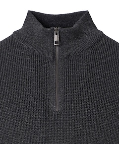 Heren trui met rits grijs