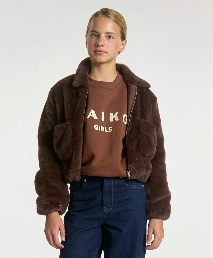 Meisjes jas bruin