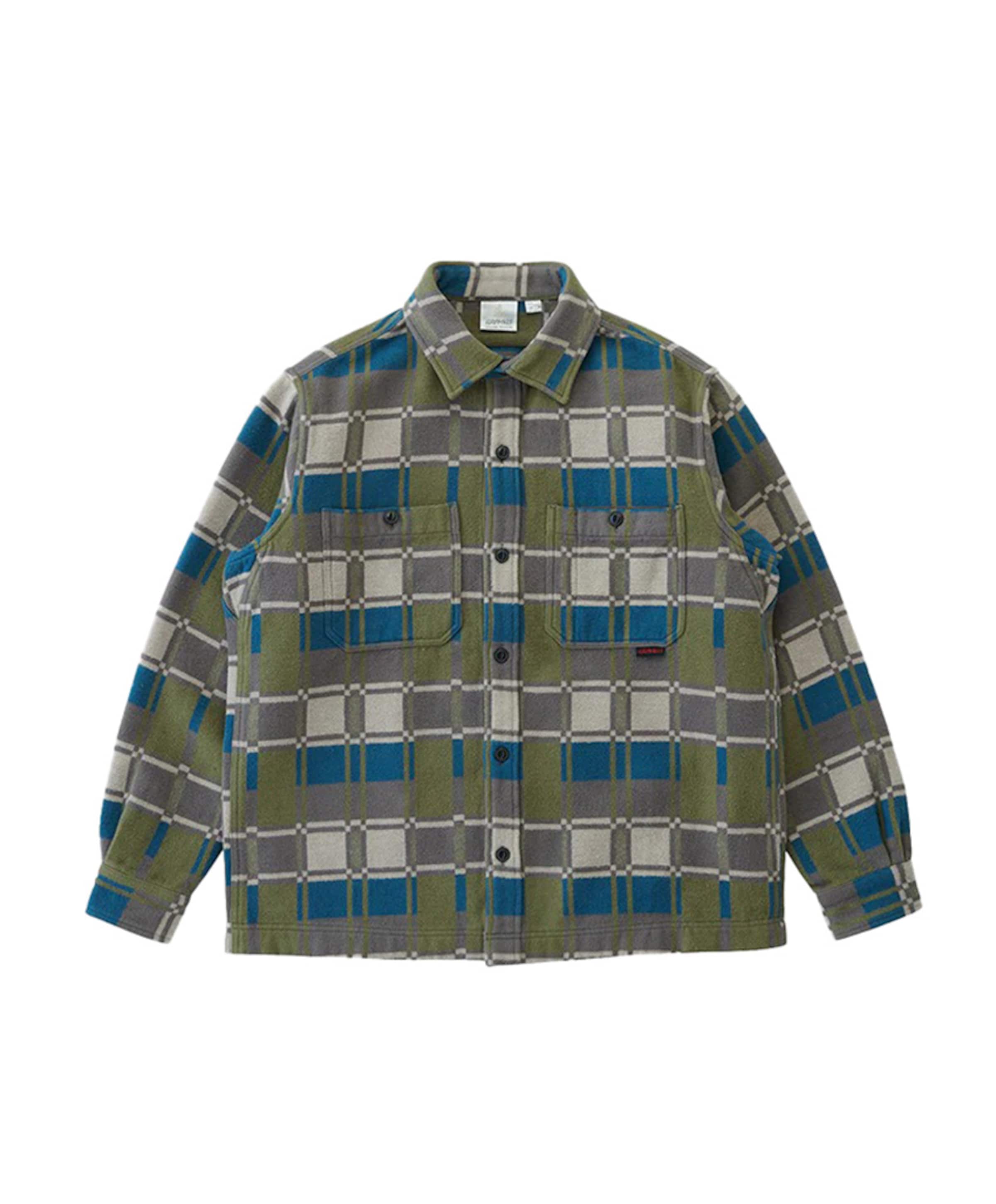 Heren overhemd lange mouw grijs