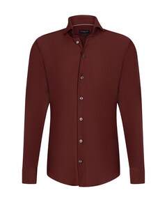 Heren overhemd lange mouw bordeaux
