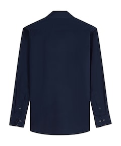 Heren overhemd lange mouw blauw