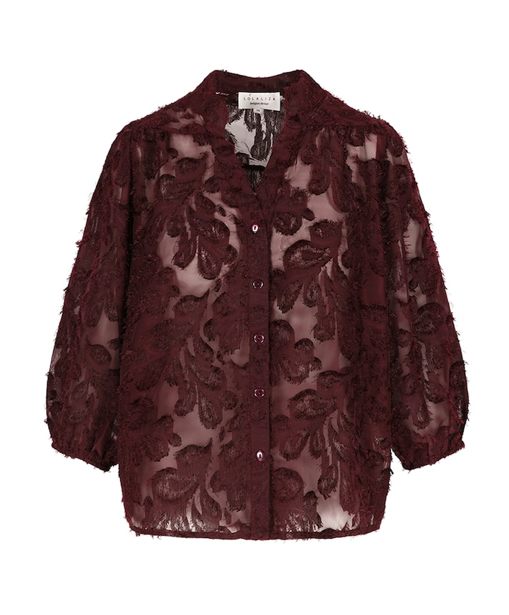 Dames blouse bordeaux