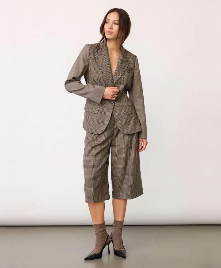 Dames blazer bruin