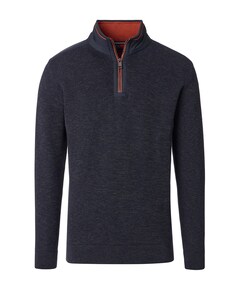 Heren trui met rits blauw