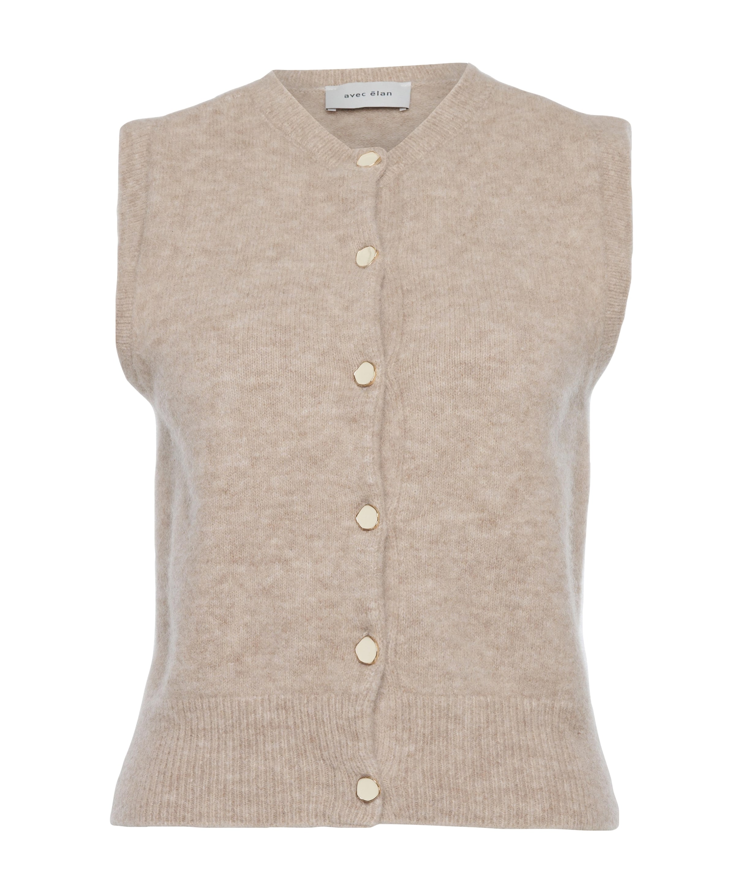 Dames gilet beige