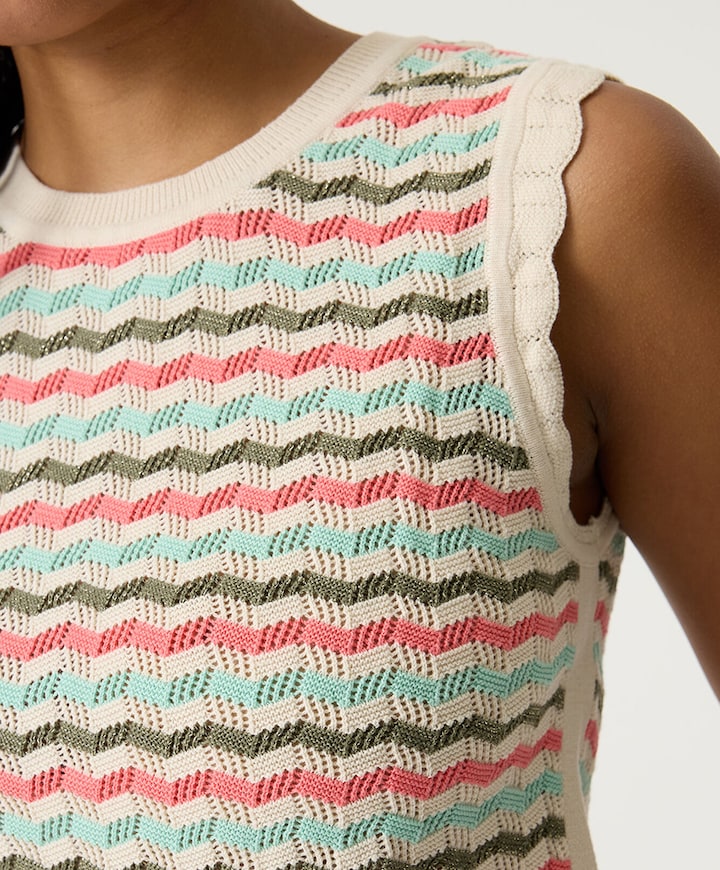Dames top ecru